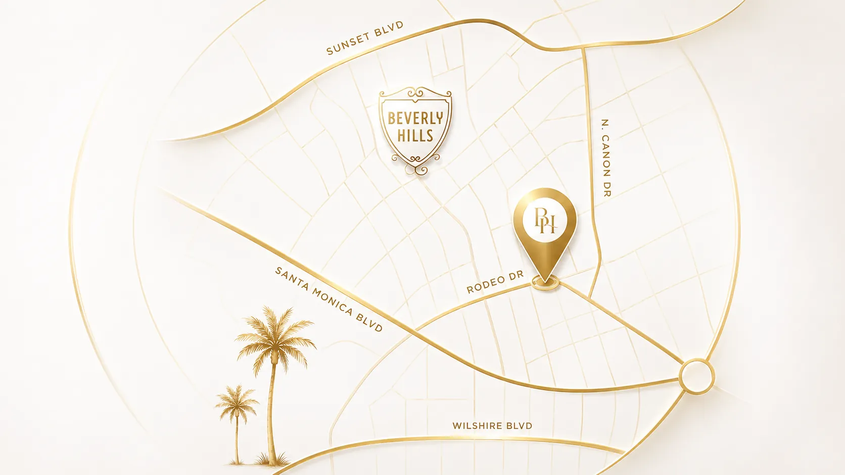 ELLEMES Medical Spa Beverly Hills location map outline